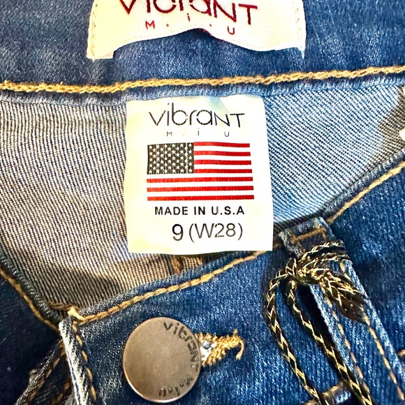 Vibrant MIU Womens Jean Size 0 Inseam 34 Inches Bootcut Bell Bottom Stretchy - Picture 10 of 11
